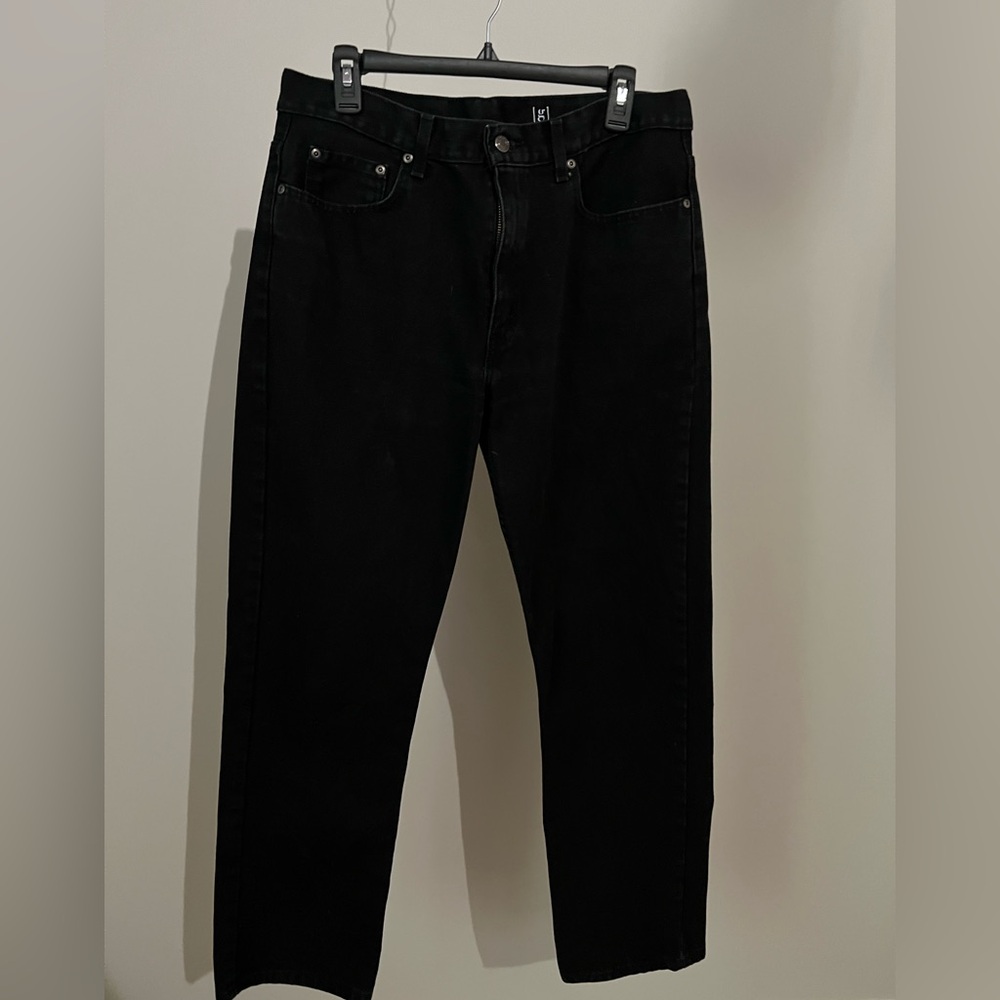 geroge black straight denim jean size 32 waist